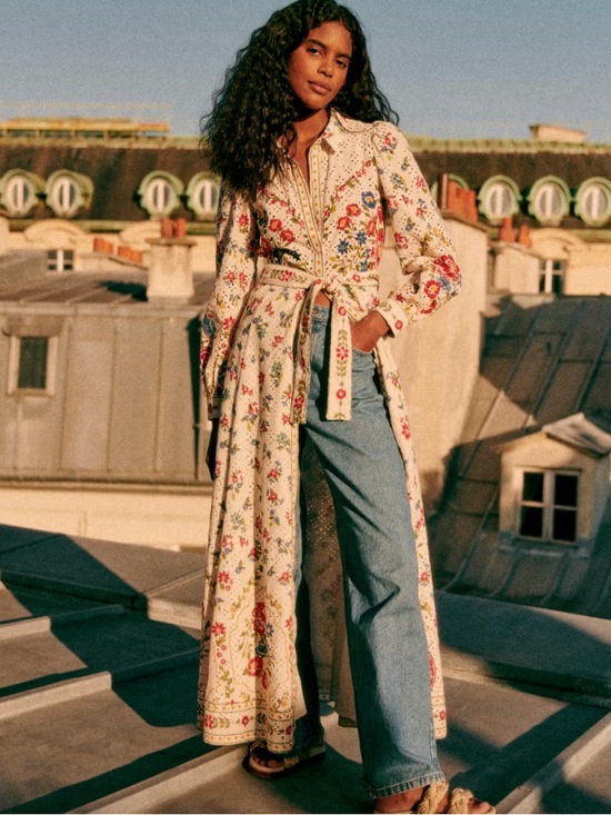 Sézane x Farm Rio Bella Dress Cream L/XL